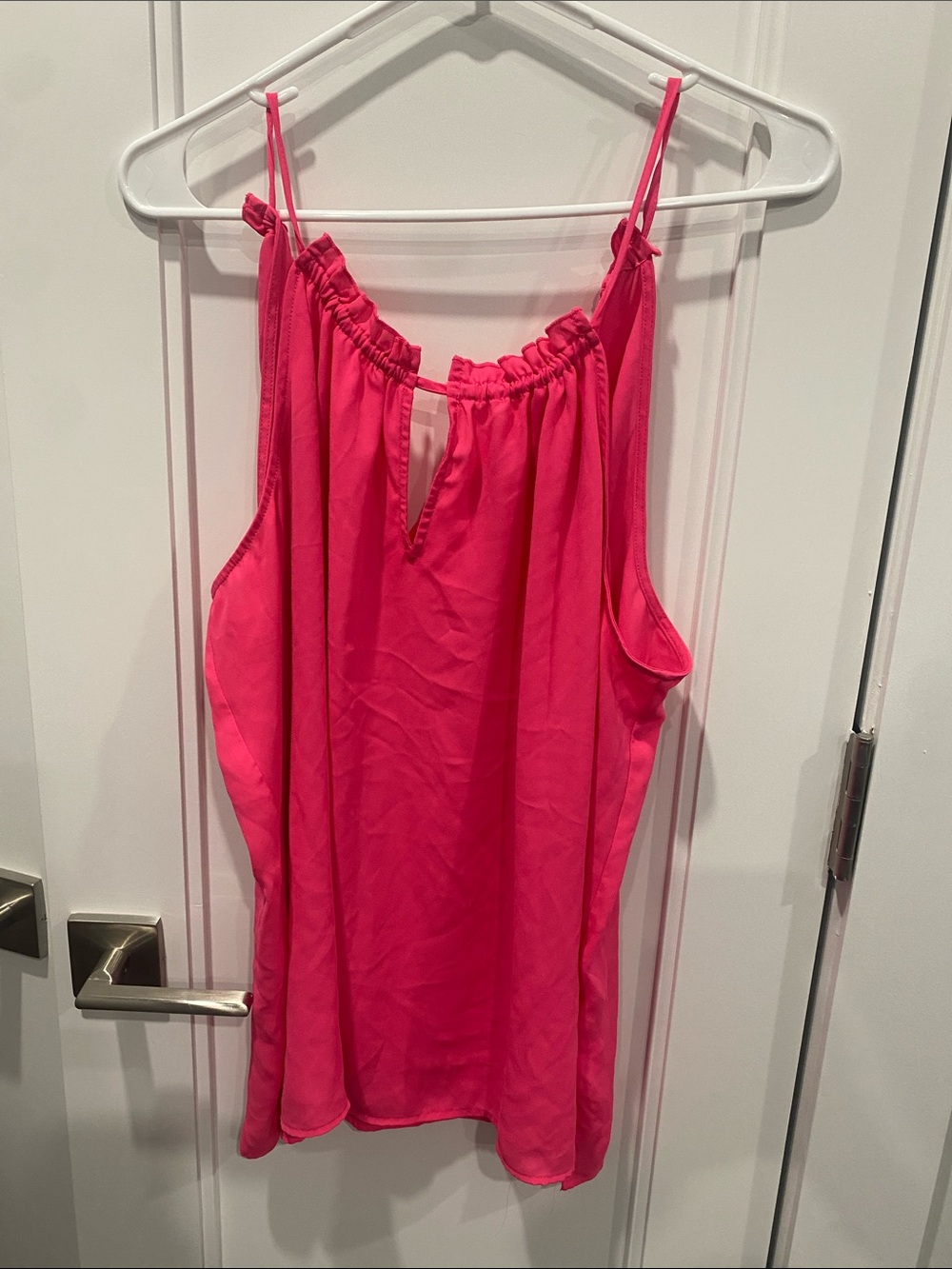 Vivid Pink Skinny Strap Tank